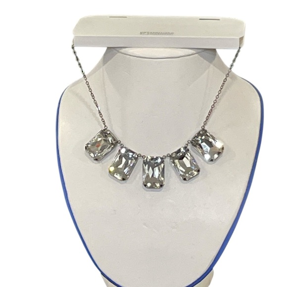 Crystallized by Swarovski Elegant Silver Necklace with Crystal Accents - Picture 1 of 4